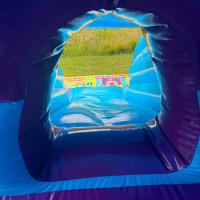 Hero Themed Blue And Purple Castle Bounce And Slide