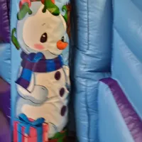 Christmas Theme Disco Bouncy Castle Slide Combo