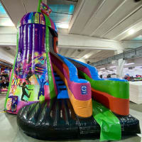 10ft Platform Neon Disco Helter Skelter Slide