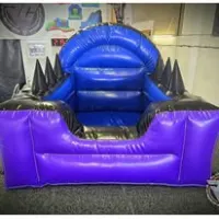 Blue And Purple Ball Pool. Measures At 6ft X 5ft X 5ft