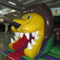 3d Lion Combi Bouncy Castle