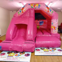 Pink Front Slide Bouncy Castle