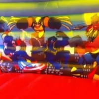 Superheroes Bouncy Castle With Slide