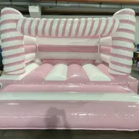 Pink And White Flump Bouncy Castle