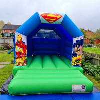 Blue And Green Bouncy Castle