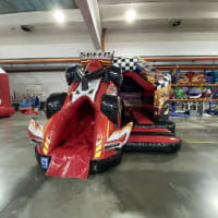 3d Unicorn And 3d Dinosaur With Slide 12ft X 18