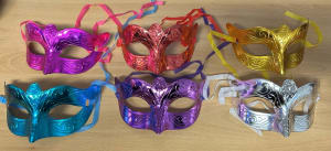 Masquerade Carnival Mask In Assorted Colours (price Per 1 Mask)