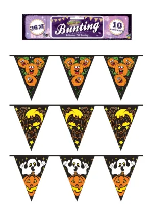 Halloween Pvc Bunting 3.6m In 3 Assorted Designs