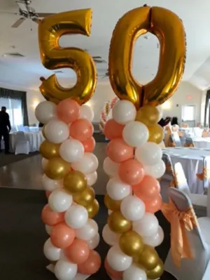 Balloon Column With Mylar Topper