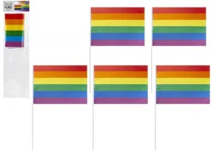 Handheld Pride Flag On Stick Pack Of 50