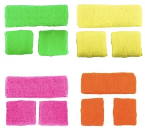 Neon Headband And Wristband Set (in 4 Assorted Colours)