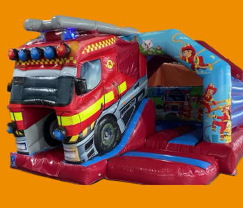 3D Fire Truck Combo Bouncy Castle hire in Paisley