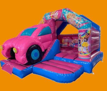 3D Barbie Dream Car bouncy castle hire in Renfrewshire