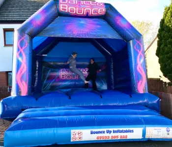 Blue Adult Dance and Bounce Castle hire in Renfrewshire