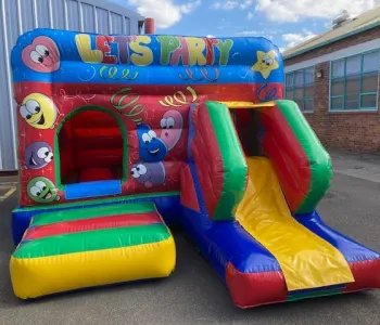 17x12  X 8ft 10 High Lets Party Box Castle With Slide