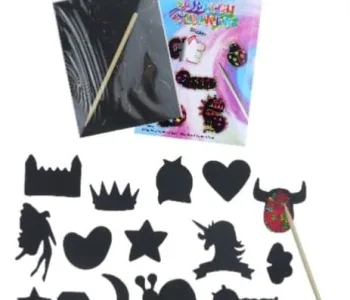 Scratch Art Sticker Set