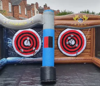 Inflatable Axe Throwing Game Hire at Coventry Building Society Arena