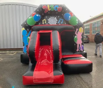 17x12x10ft High A Frame Red And Black Front Slide Bouncy Combi Castle