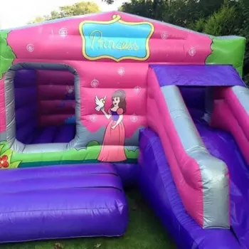 Princess Front Slide Bouncy Castle hire in Comberton