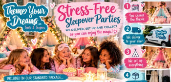 Stress Free Sleepover Parties, We Deliver, Set Up And Collect