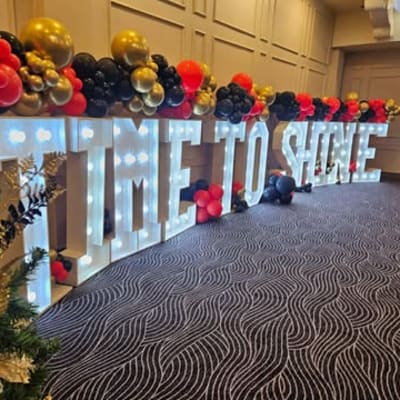 Time To Shine Led Letters Hired By David Lloyd For Corporate Event In Dartford