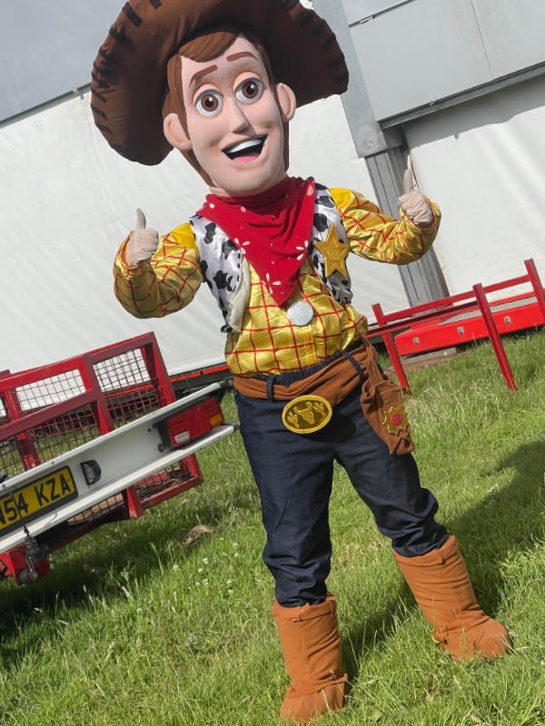 Woody Toy Story Mascot Hire Inflatable & Mascot Hire in Bradford