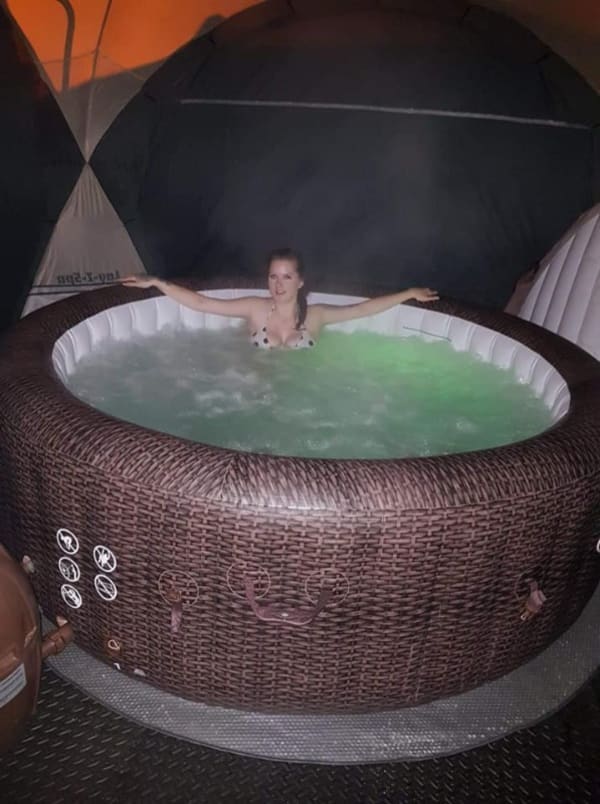 Large Inflatable Hot Tub Hire County Durham, 7 Person Tub The Northern