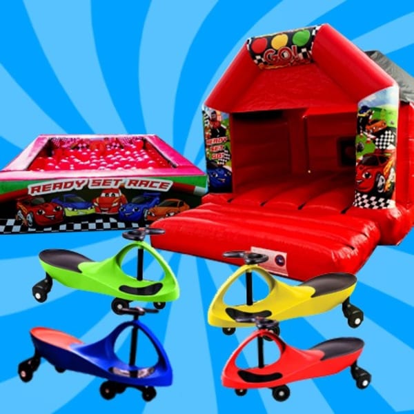 Cars Bouncy Castle Package Bouncy Castle, Hot Tub & Soft Play Hire In