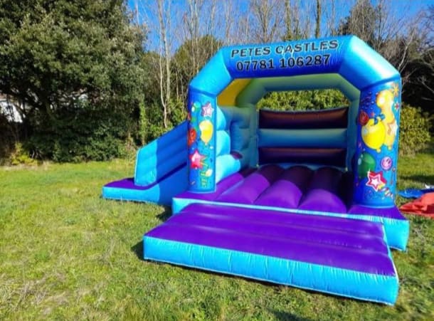 Blue Velcro Castle With Slide