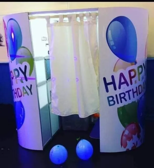 Oval Photo Booth Hire - Birthday
