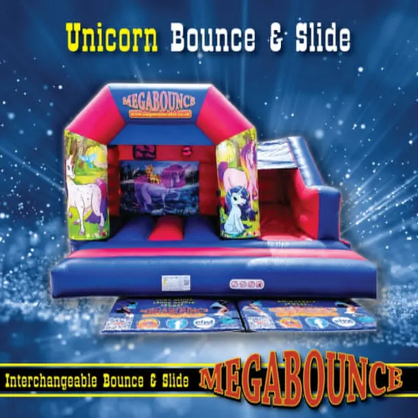 15ft X 15ft Unicorn Themed Bouncy Castle