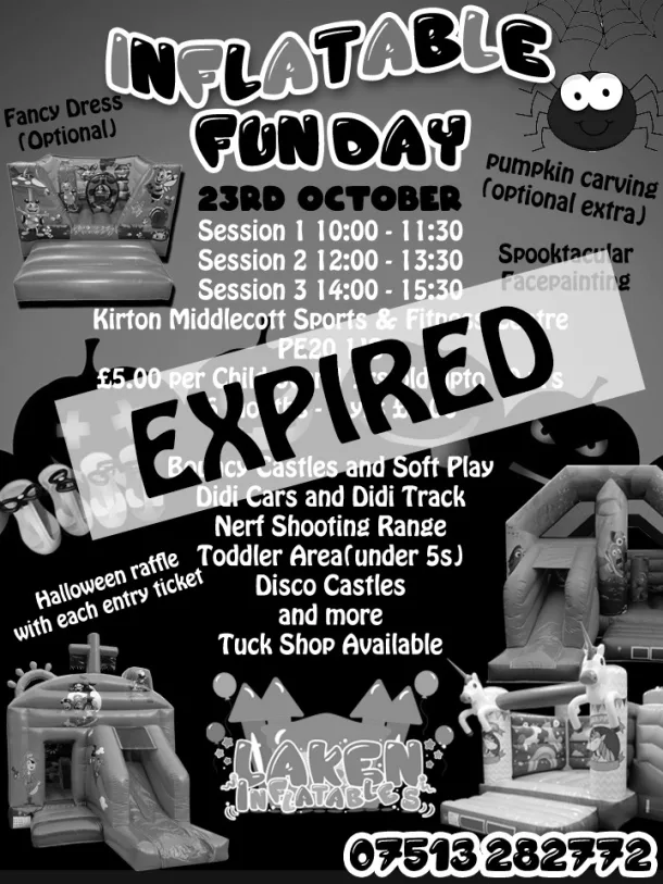 Halloween Inflatable Fun Day 23rd October 2019