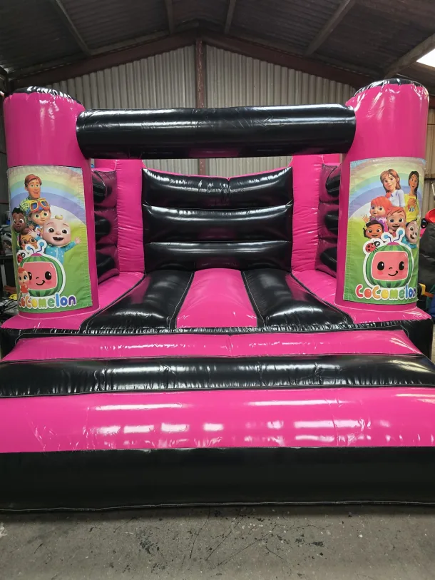 Pink And Black Cocomelon H Frame Bouncy Castle