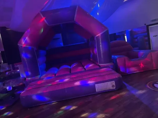 Pink Bouncy Castle And Ball Pool