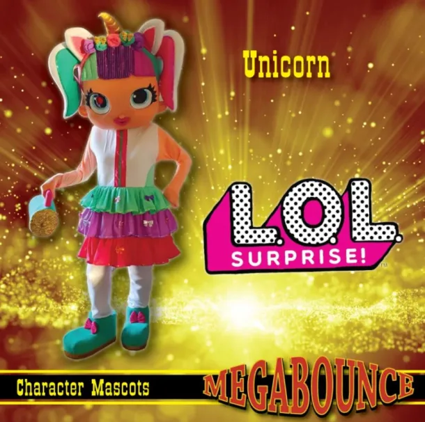 Unicorn Lol Doll Mascot Hire