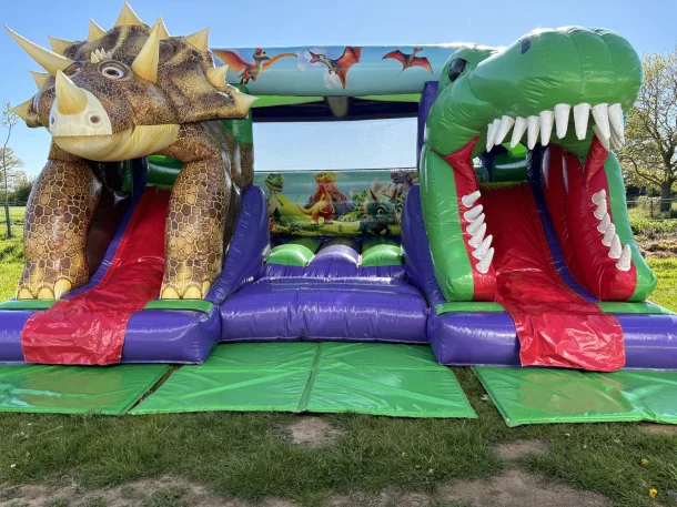 Double Dino Bouncy Castle