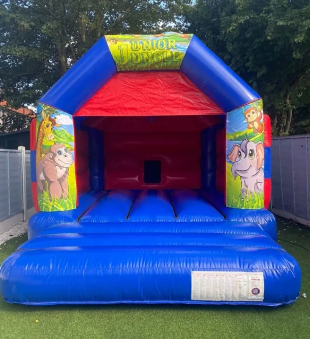 12x15 Blue And Red Jungle Bouncy Castle