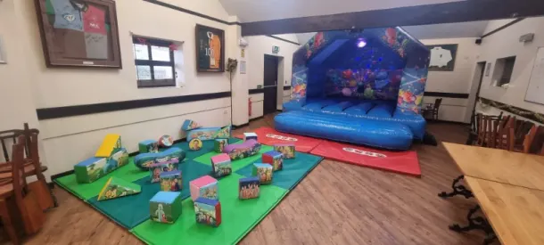 Balloon Disco Bouncy Castle With Soft Play