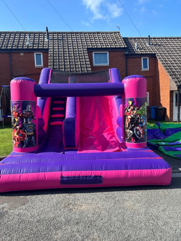 Pink And Purple 5ft 6 Platform Slide Superhero