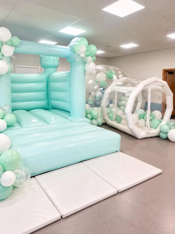 Bouncy Castle And Bubble Balloon Dome Package
