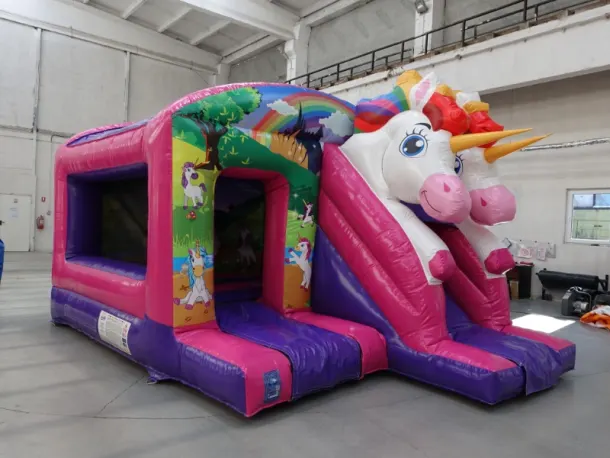 3d Unicorn Front Slide Bouncy Castle