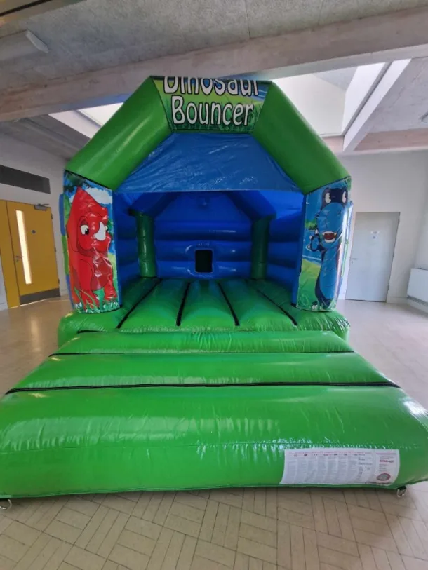 Green Dino Bouncy Castle