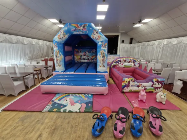 Unicorn Bouncy Castle Party Package