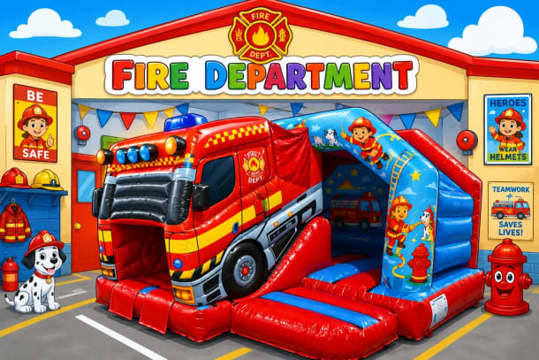 15ft X 15ft Fire Engine Twin Slide
