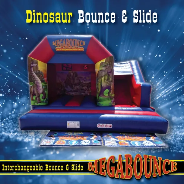 15ft X 15ft Dinosaur Themed Bouncy Castle With Slide