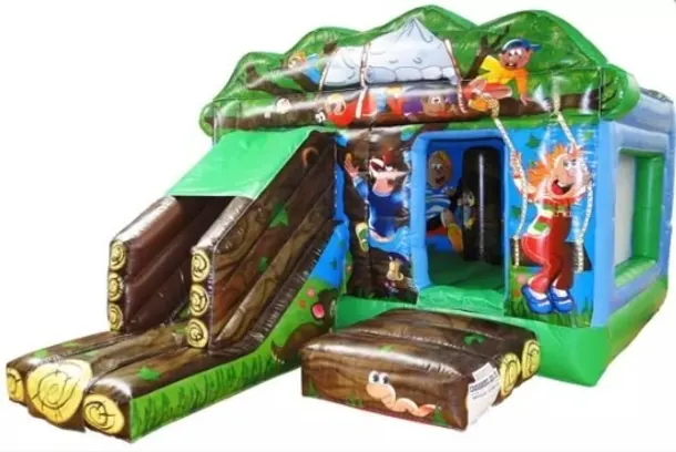 Premium Tree House Bouncy Castle Slide