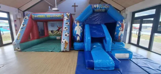Football Combi Castle And Penatly Shootout Goal