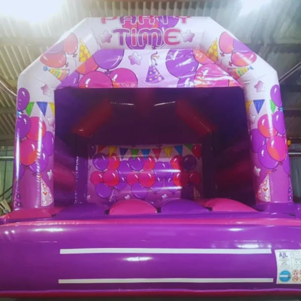Pink Party Time Bouncy Castle