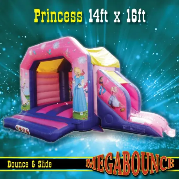 14ft X 16ft Princess Bounce And Slide