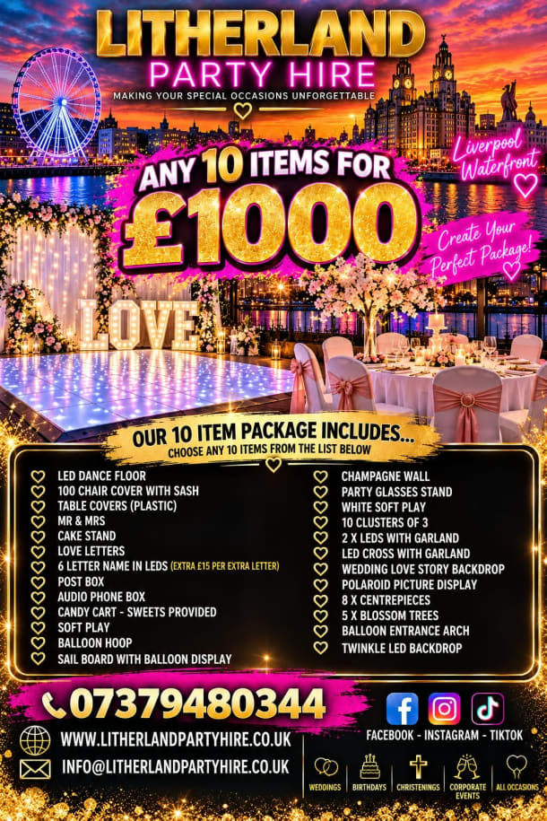 Build Your Perfect Party Package - Any 10 Items For Just 1,000